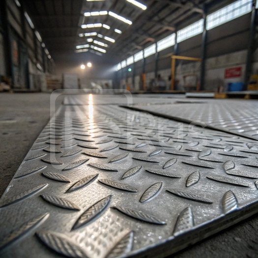 Лист стальной оцинкованный рифленый ромб 2,5 мм Ст3кп ГОСТ 8568-77 г/к