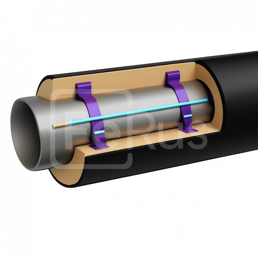 Труба ППУ стальная оболочка 273х6 мм Ст20 ГОСТ 10704-91 с греющим кабелем